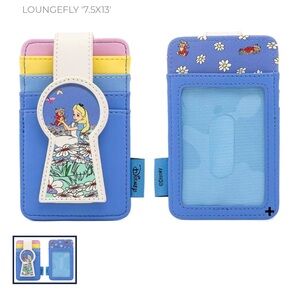 Disney Loungefly Alice in Wonderland Blue Floral Card Holder